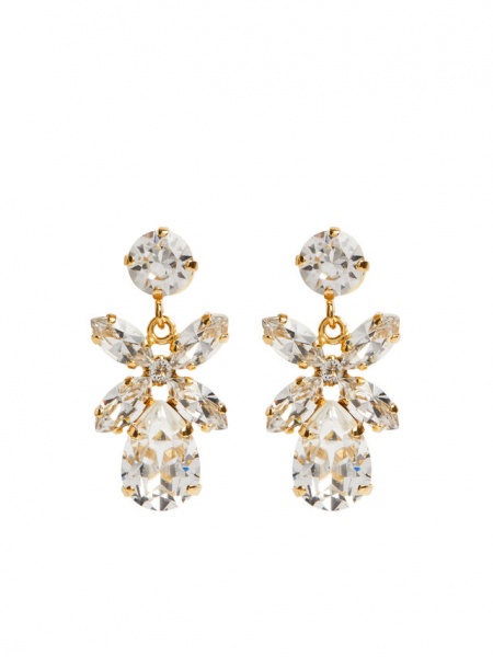 Caroline Svedbom Gold Mini Dione Earrings - Crystal